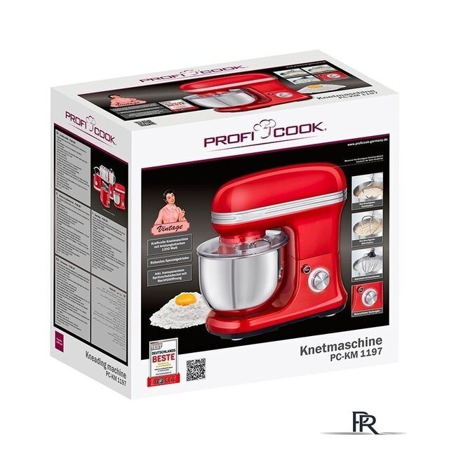 Планетарный миксер ProfiCook PC-KM 1197 (красный) - Изображение №3 — Интернет-магазин ПроЗаказ