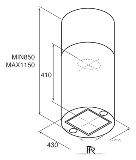 Кухонная вытяжка Jetair Pipe Island BL/A/43 PRF0099298A - Изображение №3 — Интернет-магазин ПроЗаказ