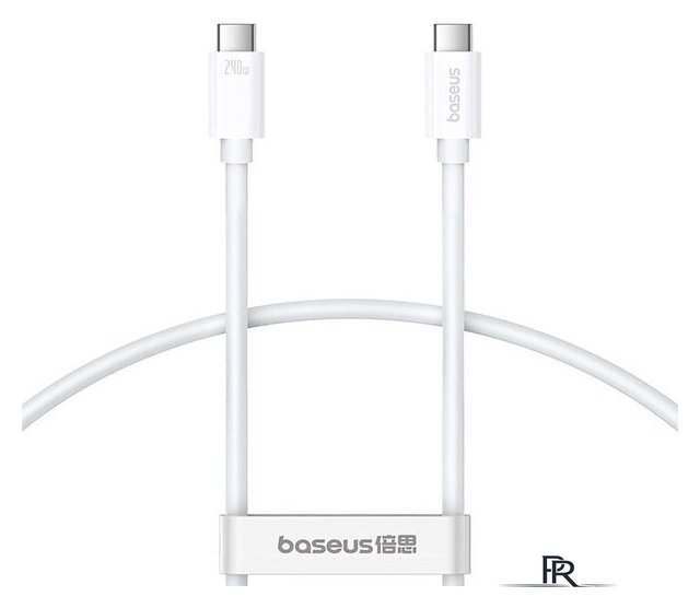 Кабель Baseus Superior Series 2 USB4 Full-Function Fast Charging Cable 240W USB Type-C - USB Type-C (1 м, белый) - Изображение №1 — Интернет-магазин ПроЗаказ