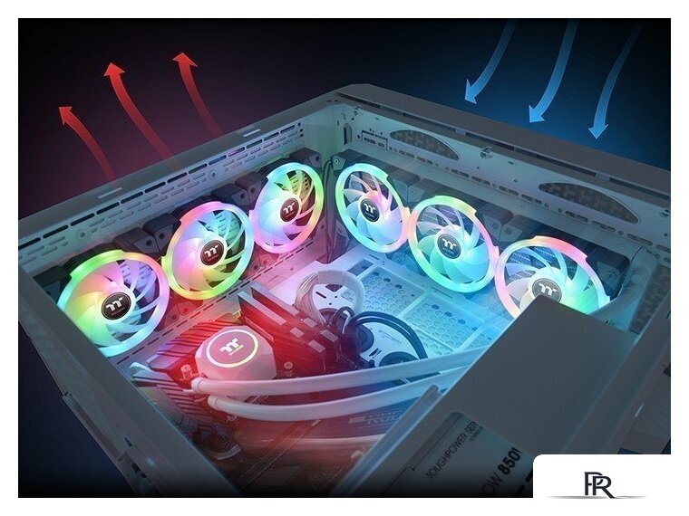 Комплект вентиляторов для корпуса с контроллером Thermaltake SWAFAN EX12 RGB CL-F143-PL12SW-A - Изображение №7 — Интернет-магазин ПроЗаказ