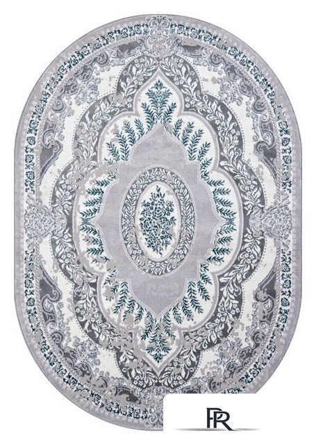 Ковер для жилой комнаты Merinos Palermo F290-OVAL-GRAY (1.6х2.3) - Изображение №1 — Интернет-магазин ПроЗаказ