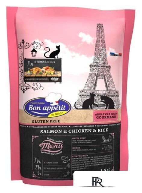Сухой корм для кошек Bon Appetit Adult Gourmand для привередлевых с лососем и курицей 1.5 кг - Изображение №1 — Интернет-магазин ПроЗаказ