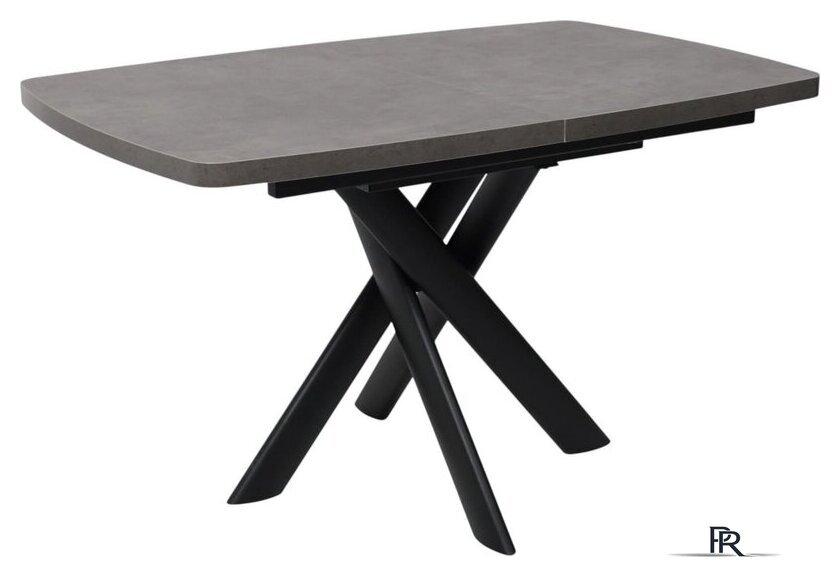 Кухонный стол Мамадома Leonel-130 раздвижной 130-165х85 (дымчатая керамика/черный) - Изображение №1 — Интернет-магазин ПроЗаказ