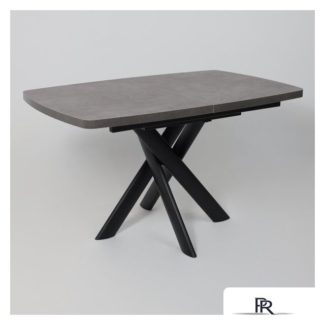 Кухонный стол Мамадома Leonel-130 раздвижной 130-165х85 (дымчатая керамика/черный) - Изображение №7 — Интернет-магазин ПроЗаказ