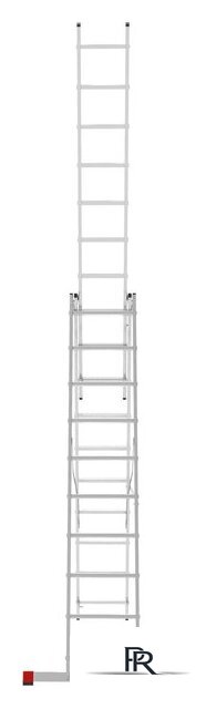 Лестница-стремянка Новая высота NV 223 алюминиевая трёхсекционная 3x10 ступеней - Изображение №5 — Интернет-магазин ПроЗаказ