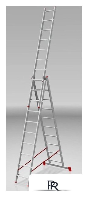 Лестница-стремянка Новая высота NV 223 алюминиевая трёхсекционная 3x10 ступеней - Изображение №3 — Интернет-магазин ПроЗаказ