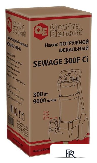 Фекальный насос Quattro Elementi Sewage 300F Ci - Изображение №9 — Интернет-магазин ПроЗаказ