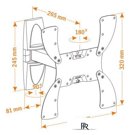 Кронштейн для телевизора Holder LCDS-5020 (черный) - Изображение №2 — Интернет-магазин ПроЗаказ