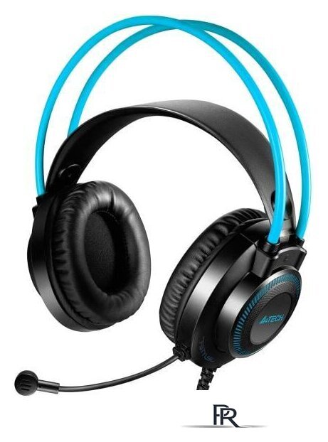 Наушники A4Tech Fstyler FH200U (черный/голубой) - Изображение №3 — Интернет-магазин ПроЗаказ