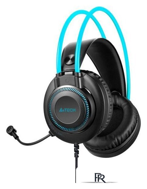 Наушники A4Tech Fstyler FH200U (черный/голубой) - Изображение №4 — Интернет-магазин ПроЗаказ