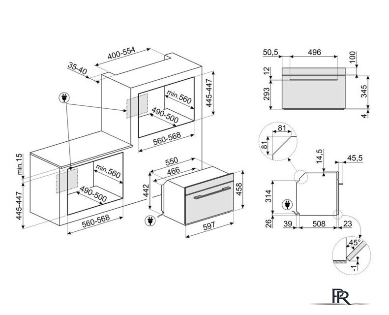 Электрический духовой шкаф Smeg Linea Aesthetic SO4104APG - Изображение №2 — Интернет-магазин ПроЗаказ