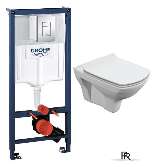 Унитаз подвесной Cersanit Carina New Clean S-MZ-CARINA-XL-COn-S-DL-w + 38772001 - Изображение №1 — Интернет-магазин ПроЗаказ