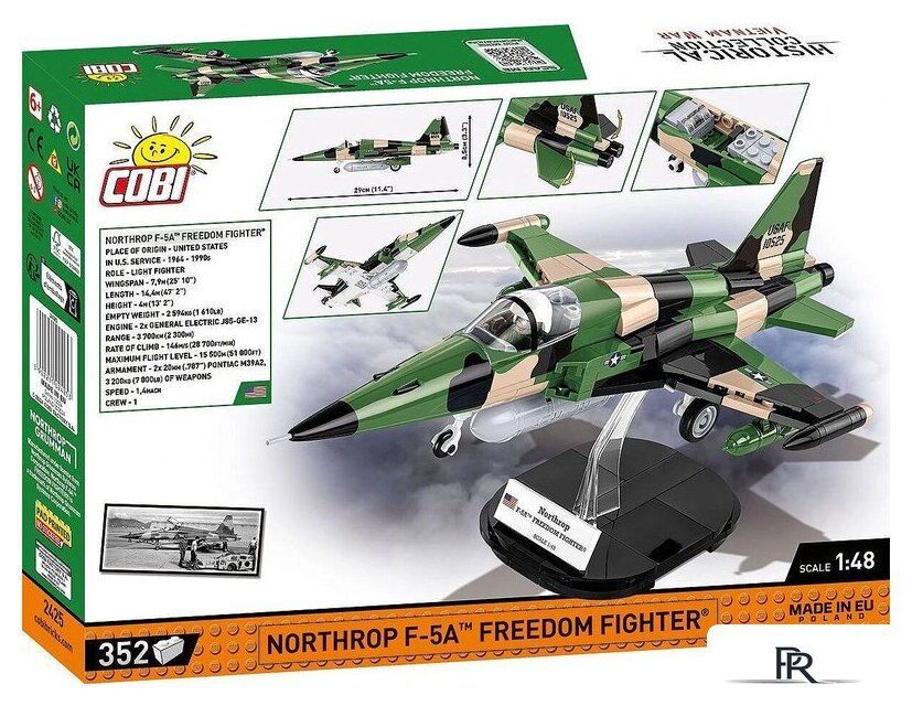Конструктор Cobi Historical Collection Vietnam War Northrop F-5A Freedom Fighter - Изображение №12 — Интернет-магазин ПроЗаказ