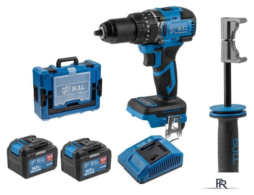 Ударная дрель-шуруповерт Bull SR 1806 R-series Xcase XLTpro 2329060 (с 2-мя АКБ, кейс) - Изображение №2 — Интернет-магазин ПроЗаказ