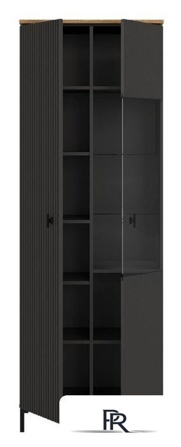Шкаф-витрина Black Red White San Gimignano REG1D1W (антрацитовый/дуб нокс) - Изображение №2 — Интернет-магазин ПроЗаказ