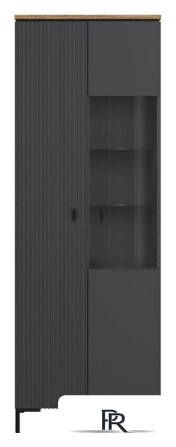 Шкаф-витрина Black Red White San Gimignano REG1D1W (антрацитовый/дуб нокс) - Изображение №1 — Интернет-магазин ПроЗаказ