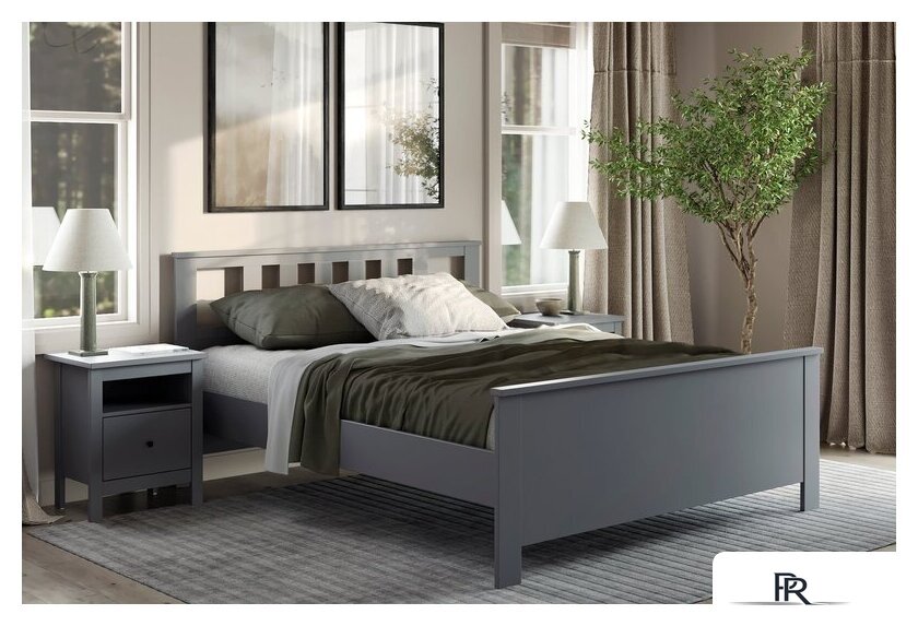 Кровать Mio Tesoro Сага 160x200 2.08.04.070.4 (серый) - Изображение №3 — Интернет-магазин ПроЗаказ