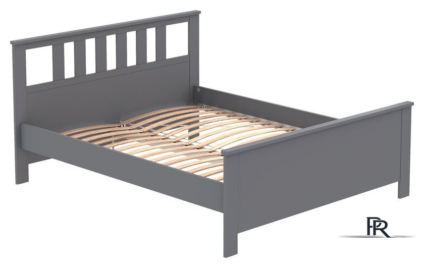 Кровать Mio Tesoro Сага 160x200 2.08.04.070.4 (серый) - Изображение №1 — Интернет-магазин ПроЗаказ