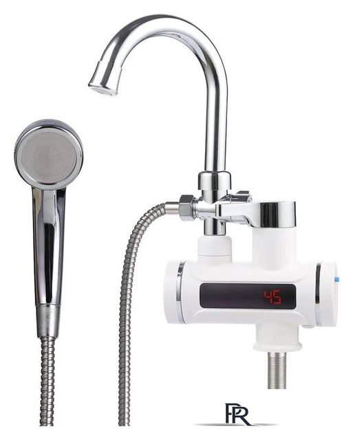 Проточный электрический водонагреватель кран+душ Unipump BEF-001-03 с дисплеем и душевой лейкой - Изображение №1 — Интернет-магазин ПроЗаказ
