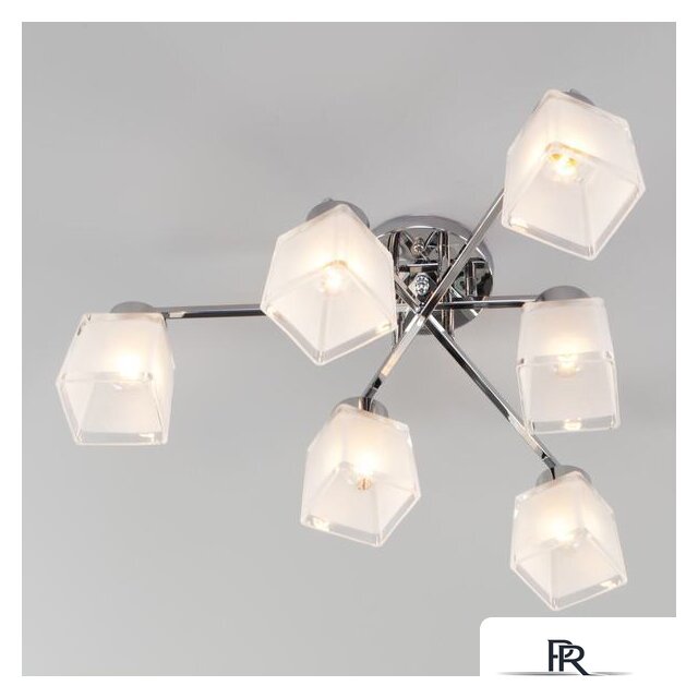 Припотолочная люстра Евросвет Delfi 30162/6 (Хром) - Изображение №4 — Интернет-магазин ПроЗаказ