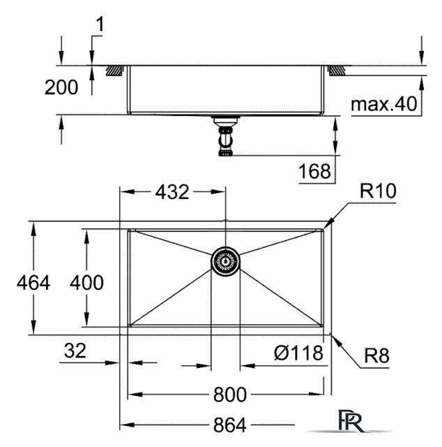 Кухонная мойка Grohe K700 90-S 86,4/46,4 1.0 31580SD1 - Изображение №3 — Интернет-магазин ПроЗаказ