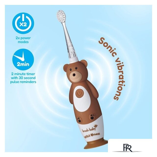 Электрическая зубная щетка Brush-Baby WildOnes Bear - Изображение №6 — Интернет-магазин ПроЗаказ