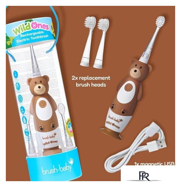 Электрическая зубная щетка Brush-Baby WildOnes Bear - Изображение №10 — Интернет-магазин ПроЗаказ