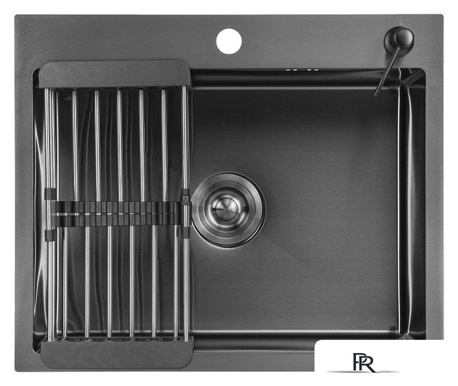 Кухонная мойка Saniteco 5045 Nano (с сифоном, дозатором и коландером) - Изображение №1 — Интернет-магазин ПроЗаказ