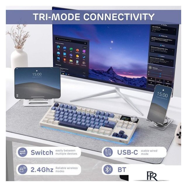 Клавиатура Royal Kludge S85 Horizon Blue (RK Beige) - Изображение №3 — Интернет-магазин ПроЗаказ