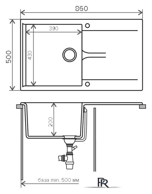 Кухонная мойка Polygran Gals-860 (опал 328) - Изображение №3 — Интернет-магазин ПроЗаказ