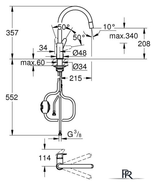 Смеситель Grohe Chrom 30547000 - Изображение №5 — Интернет-магазин ПроЗаказ