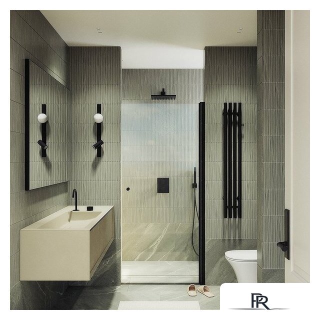 Душевая дверь MaybahGlass 198x60 MGD-797-6 (прозрачное стекло/черный) - Изображение №5 — Интернет-магазин ПроЗаказ