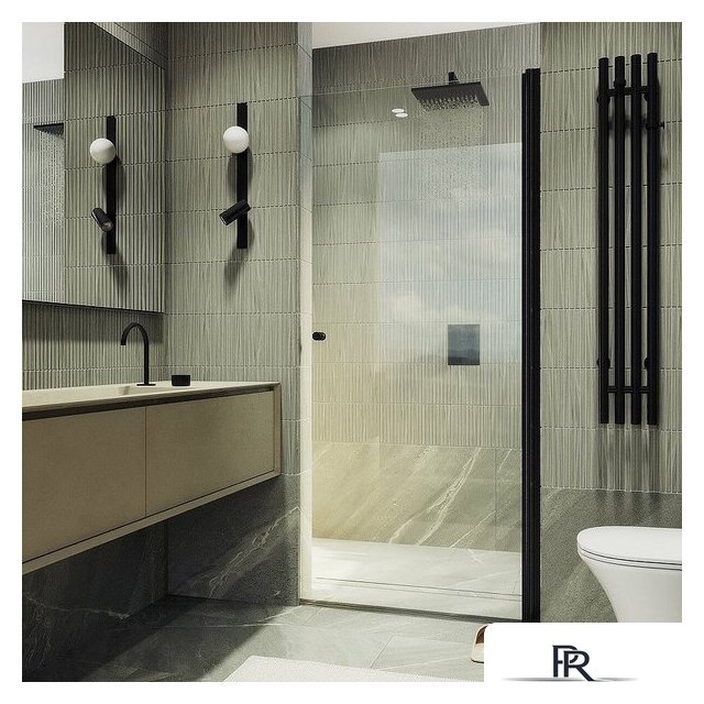 Душевая дверь MaybahGlass 198x60 MGD-797-6 (прозрачное стекло/черный) - Изображение №4 — Интернет-магазин ПроЗаказ