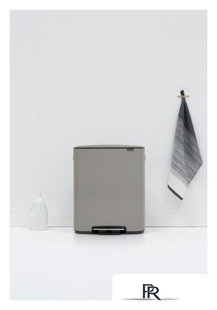 Система сортировки мусора Brabantia Bo Pedal Bin 2 x 30 л (минерально-серый) - Изображение №15 — Интернет-магазин ПроЗаказ