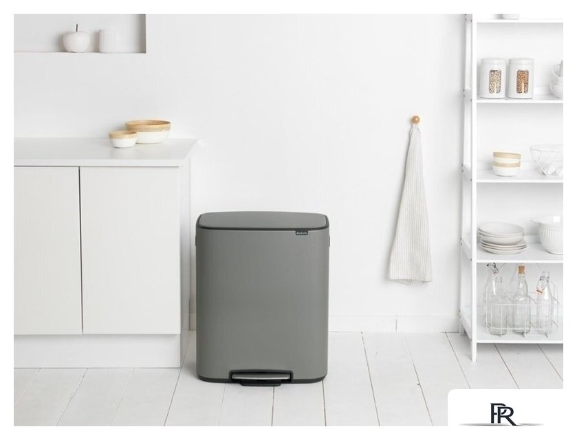 Система сортировки мусора Brabantia Bo Pedal Bin 2 x 30 л (минерально-серый) - Изображение №12 — Интернет-магазин ПроЗаказ