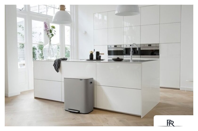 Система сортировки мусора Brabantia Bo Pedal Bin 2 x 30 л (минерально-серый) - Изображение №13 — Интернет-магазин ПроЗаказ