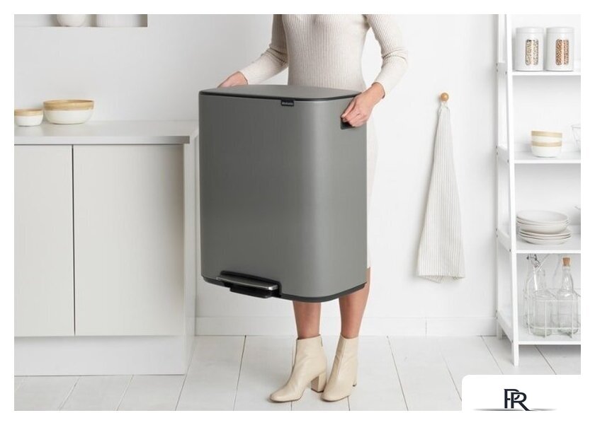 Система сортировки мусора Brabantia Bo Pedal Bin 2 x 30 л (минерально-серый) - Изображение №11 — Интернет-магазин ПроЗаказ