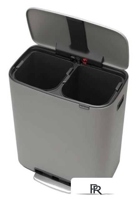 Система сортировки мусора Brabantia Bo Pedal Bin 2 x 30 л (минерально-серый) - Изображение №4 — Интернет-магазин ПроЗаказ