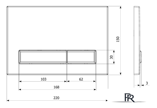 Панель смыва Lavinia Boho Relfix 3805001C (хром) - Изображение №2 — Интернет-магазин ПроЗаказ
