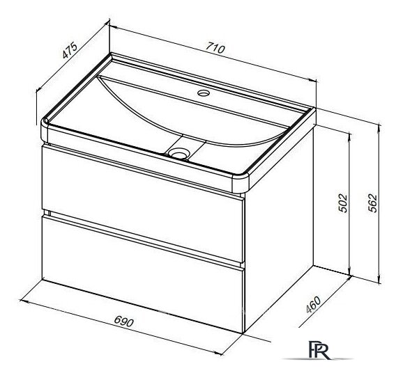  Aquanet Тумба под умывальник Вега 70 308333 - Изображение №13 — Интернет-магазин ПроЗаказ