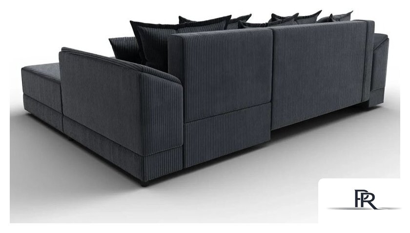 Угловой диван Лига диванов NordWood правый угол (велюр, Cilium Grafit, серый) - Изображение №5 — Интернет-магазин ПроЗаказ