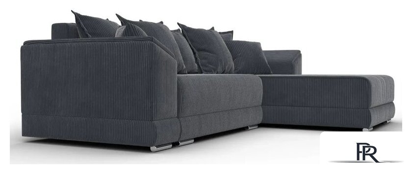 Угловой диван Лига диванов NordWood правый угол (велюр, Cilium Grafit, серый) - Изображение №3 — Интернет-магазин ПроЗаказ