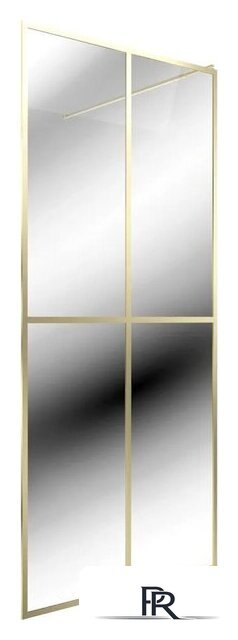 Душевая стенка Teymi Helmi 90x200 T00304 (прозрачное стекло/золото глянцевый) - Изображение №1 — Интернет-магазин ПроЗаказ