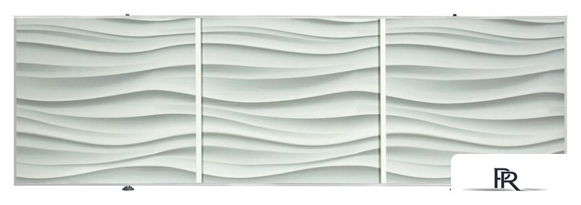 Фронтальный экран под ванну Comfort Alumin Волна белая 3D 1.5 - Изображение №2 — Интернет-магазин ПроЗаказ