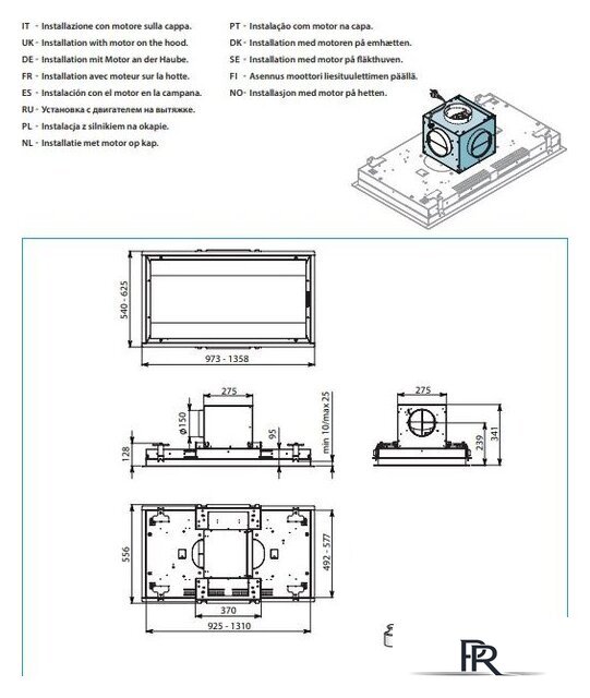 Кухонная вытяжка Falmec Nuvola Design+ Island 90 (нержавеющая сталь) - Изображение №6 — Интернет-магазин ПроЗаказ