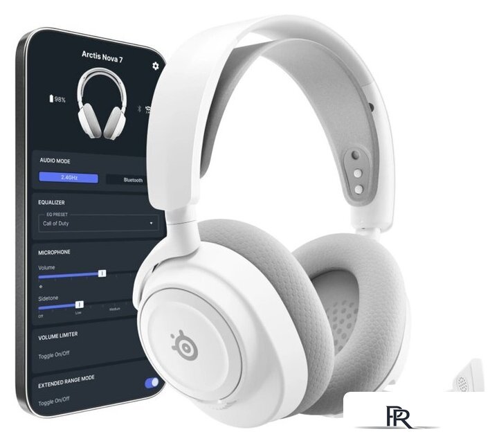 Наушники SteelSeries Arctis Nova 7P Wireless Gen 2 (для PlayStation, белый) - Изображение №7 — Интернет-магазин ПроЗаказ