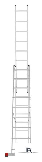 Лестница-стремянка Новая высота NV 223 алюминиевая трёхсекционная 3x9 ступеней - Изображение №5 — Интернет-магазин ПроЗаказ