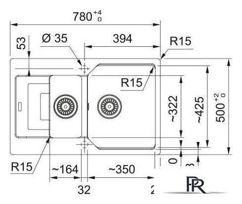 Кухонная мойка Franke Urban UBG 651-78 114.0697.748 (матовый черный) - Изображение №2 — Интернет-магазин ПроЗаказ