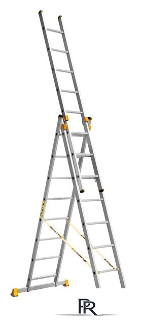 Лестница-стремянка Алюмет трехсекционная профессиональная P3 9308 - Изображение №1 — Интернет-магазин ПроЗаказ