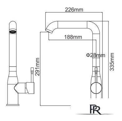 Смеситель Ledeme H98 L4698U (серый) - Изображение №2 — Интернет-магазин ПроЗаказ